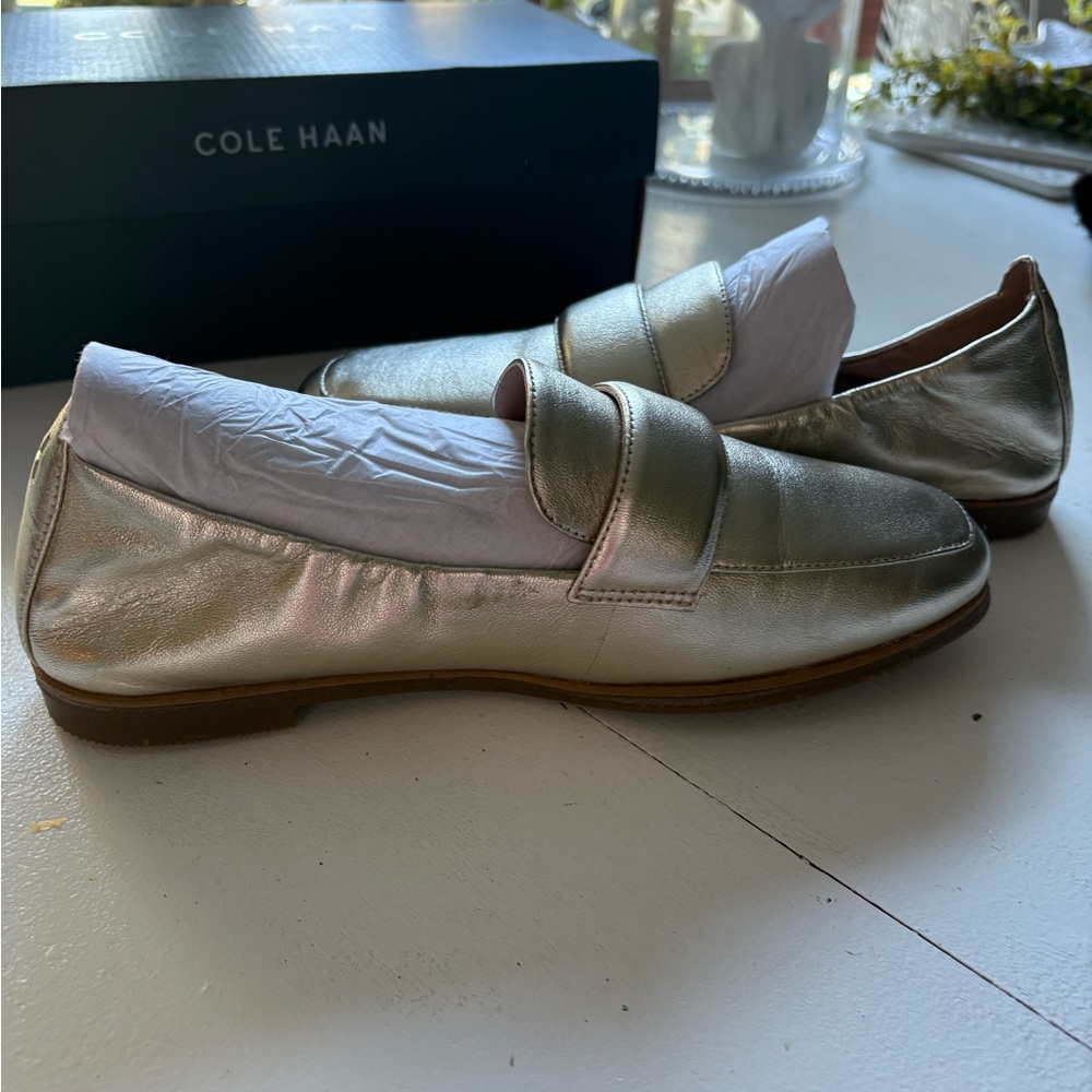 Cole Haan Metallic silver Loafers